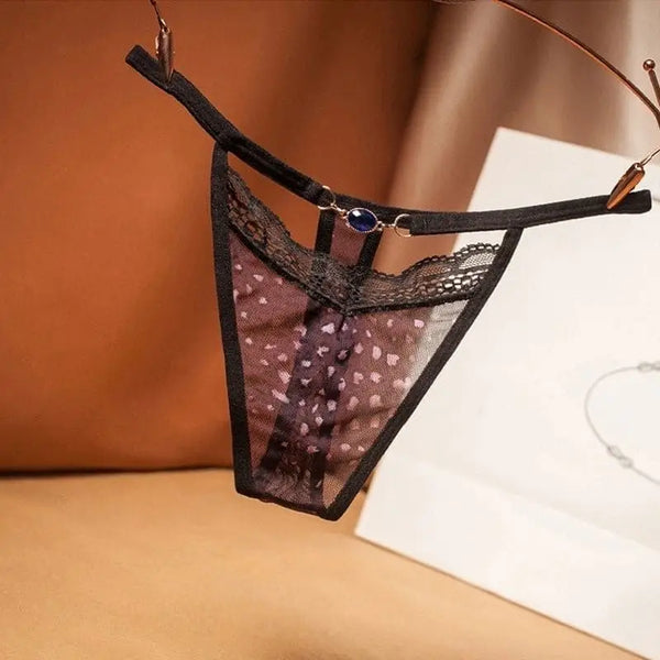 String Léopard Bijou Transparent